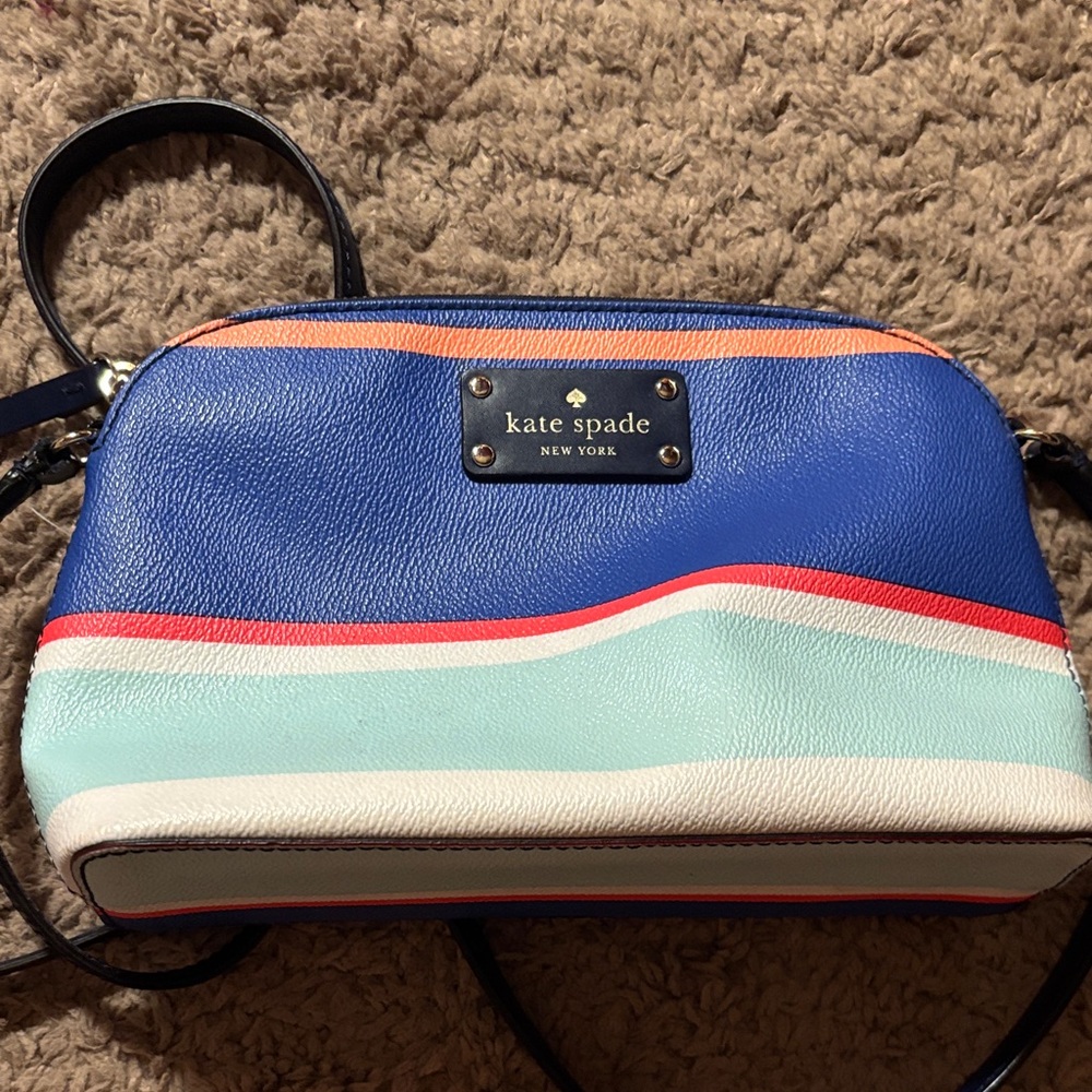 Kate Spade Blue and Multicolor Crossbody Bag